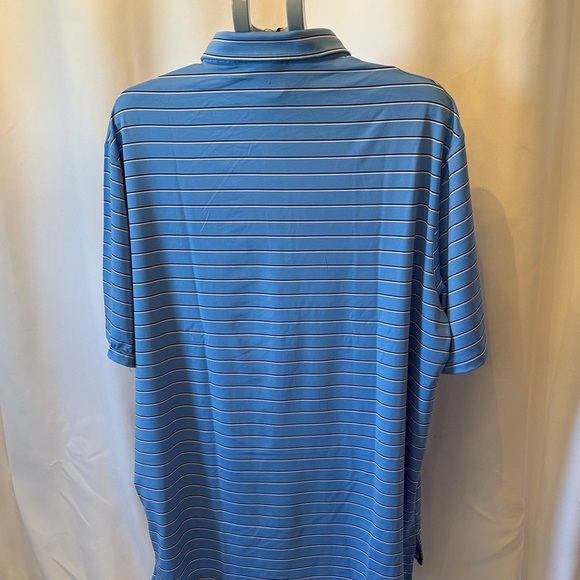 RLX Ralph Lauren Light Blue Striped Polo golf Shirt wickening - Picture 8 of 9